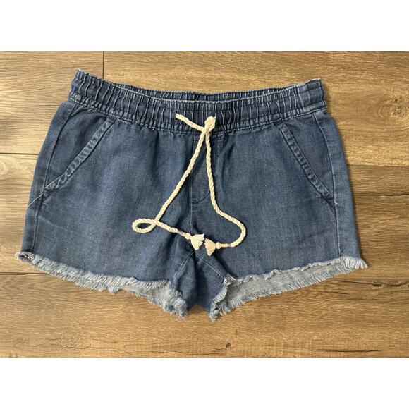 Loft Mid Rise Pull On Cut Off Denim Shorts Size‎ Small - Picture 1 of 5